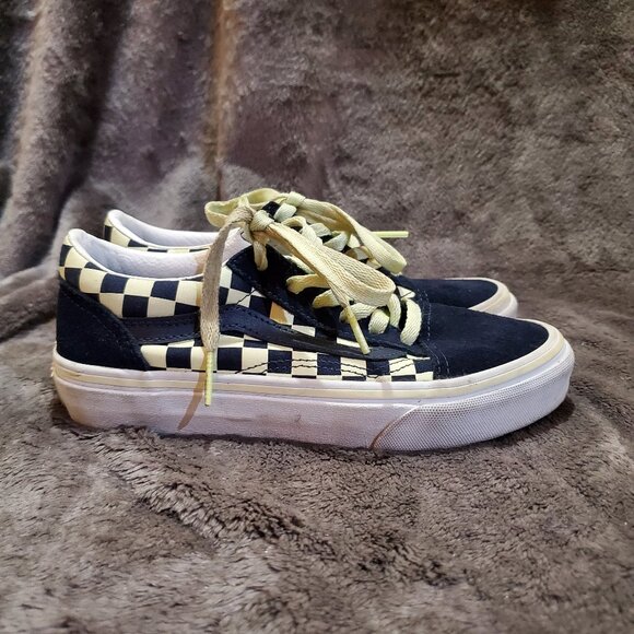 Vans Old Skool Pro Blue Checkered Limited Edition Kids Size 2.5 - Picture 1 of 10